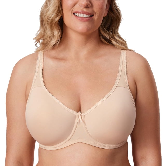 Sostén DELMIRA Talla Grande Sin Costuras Cobertura Total 36E Beige