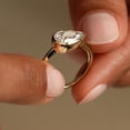 thumbnail image 5 of Lab Grown Pear Cut Diamond Wedding Ring Bypass 10k Yellow Gold Plated, 5 of 5