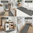thumbnail image 5 of Gray and Black Checkerboard Pattern Kitchen Rugs Sets Of 3,Kitchen Runner Rugs Non Skid Washable,Decorative Kitchen Floor Mats for Kitchen,Sink,Laundry,17"x30"+ 17"x47" + 17"x59", 5 of 6