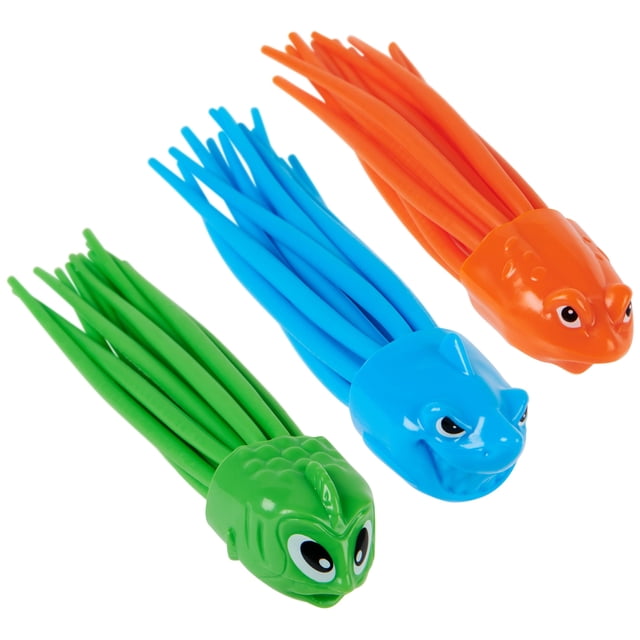 Juguetes de buceo en piscina SwimWays SquiDivers, paquete de 3, para niños mayores de 5 años