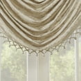 thumbnail image 4 of SunSmart Cassius Marble Jacquard Rod Pocket Valance Embellished Trim in Gold, 46"x38", 4 of 5