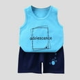 thumbnail image 4 of 2Pcs Baby Girls Outfit Clearance Toddler Kids Baby Boys Girls Fashion Cute Sleeveless Vest ShortsPrint Casual Suit, 4 of 4