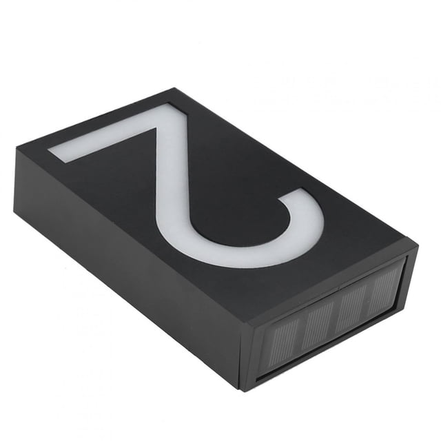 LED de Energía Solar para Exteriores, Placa de Puerta con Luz de Número de Casa Solar LED, Luz de Se?al Numérica, Placa de Luces de Dirección de Puerta de Tienda de Hotel de Casa(Número 2) se?al Luz Higoodz Industrial