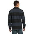 thumbnail image 2 of Sport-Tek Classic Long Sleeve Rugby Polo-2XL (Black/ Graphite Grey), 2 of 6