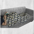 thumbnail image 6 of Floral Soft Flannel Fleece Throw Blanket, Scandinavian Style Eight-Petal Flower Vertical Alignment, Cozy Plush for Indoor and Outdoor Use, 50" x 70", Indigo Multicolor, by Ambesonne, 6 of 6