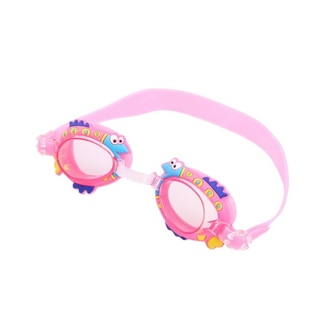 Gafas de natación ajustables de dibujos animados Colamx para niños y niñas al aire libre Rosa