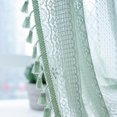 thumbnail image 4 of Rod Pocket Window Treatment Vintage Rustic Farmhouse Drapes for Living Bedroom, 1 Panel 59" W x 84" L, Green, 4 of 5