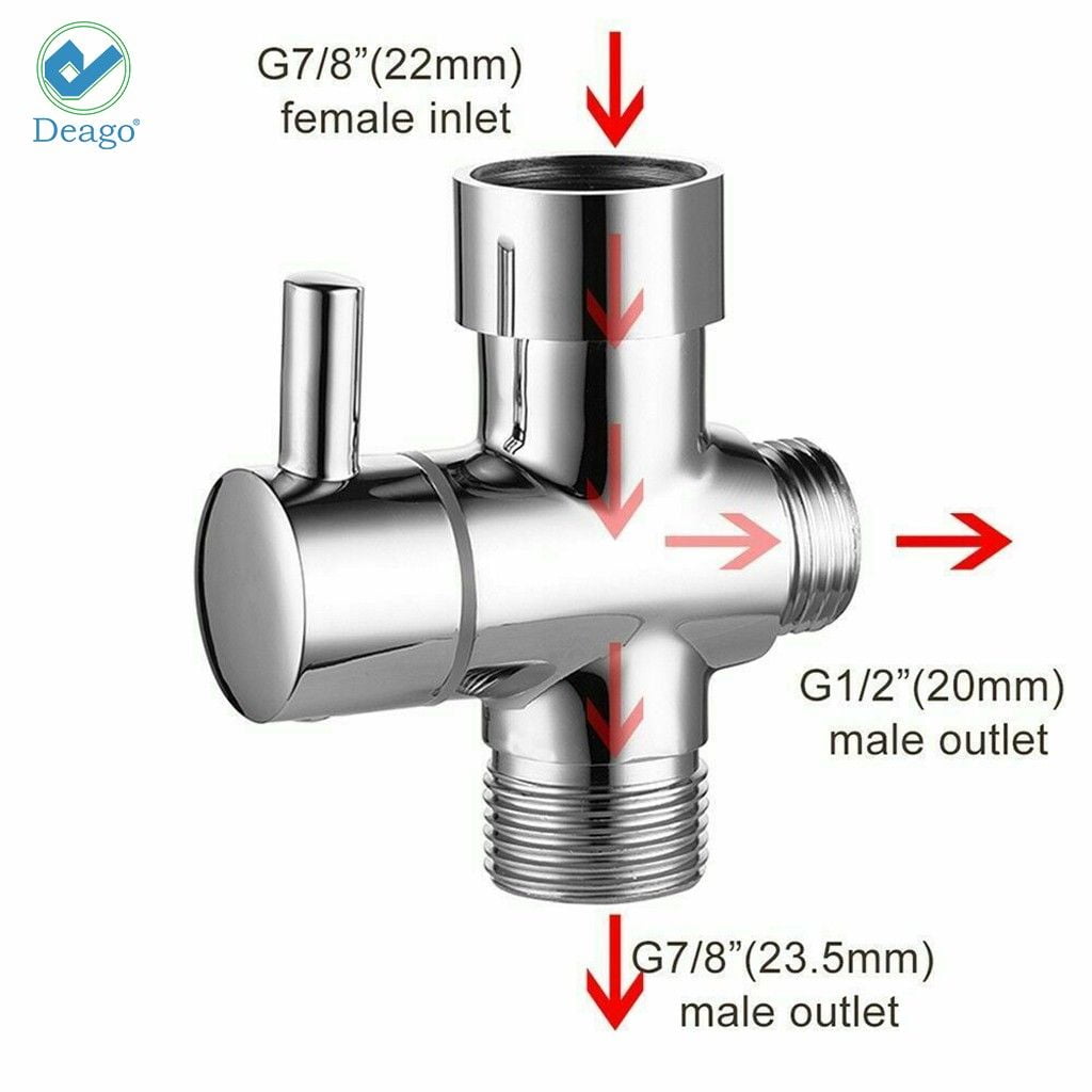 Deago Handheld Bidet Toilet Sprayer, Stainless Steel Bathroom Bidet Sprayer Set with 7/8" Valve T-Adapter , Baby Cloth Diaper Sprayer
