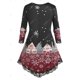 thumbnail image 2 of Camiseta con Puntilla Escotada de Forma de Copo de Nieve de Talla Extra Rosegal  Mangas largas de talla grande, 2 of 5
