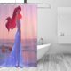 thumbnail image 3 of Cortina de ducha Ariel, opaca, para baño, impermeable, resistente al moho, bloquea la privacidad, probador, patrón de impresión fina con arte de patchwork, 72 x 72 pulgadas, talla única., 3 of 8