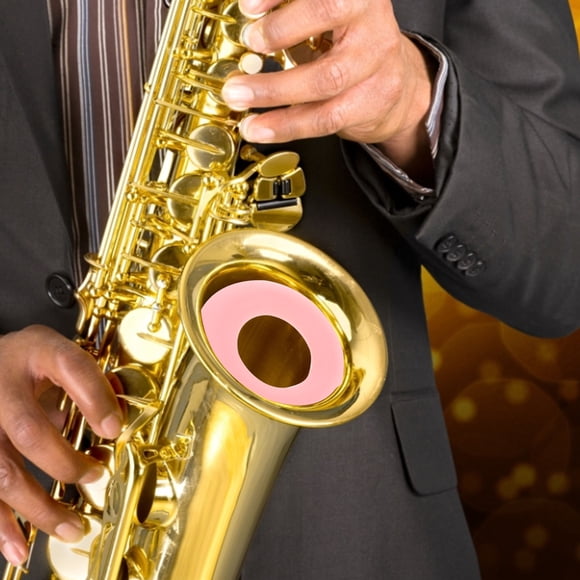 BEADCEST Mute Para Saxófono De Silicona Rosa Con Compacto Para Control De Sonido