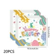 thumbnail image 3 of HongHeng Clearance Under $2.00 Easter Paper Towel Heavy Duty Easter Dinnerware Sets with Easter Eggs Bunny for Spring Holiday Easter Party Supplies Disposable Paper Towel 20Pcs, 3 of 6