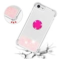 thumbnail image 5 of Funda para iPhone SE 2022/2020 con Brillo Líquido Flotante, Purpurina, Parachoques y Anillo Giratorio Soporte, 5 of 5