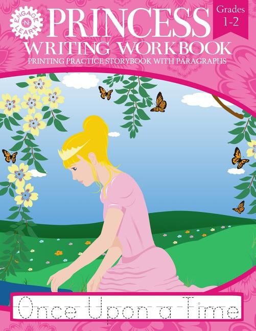 Princess Writing Workbook Printing Practice Storybook with Paragraphs