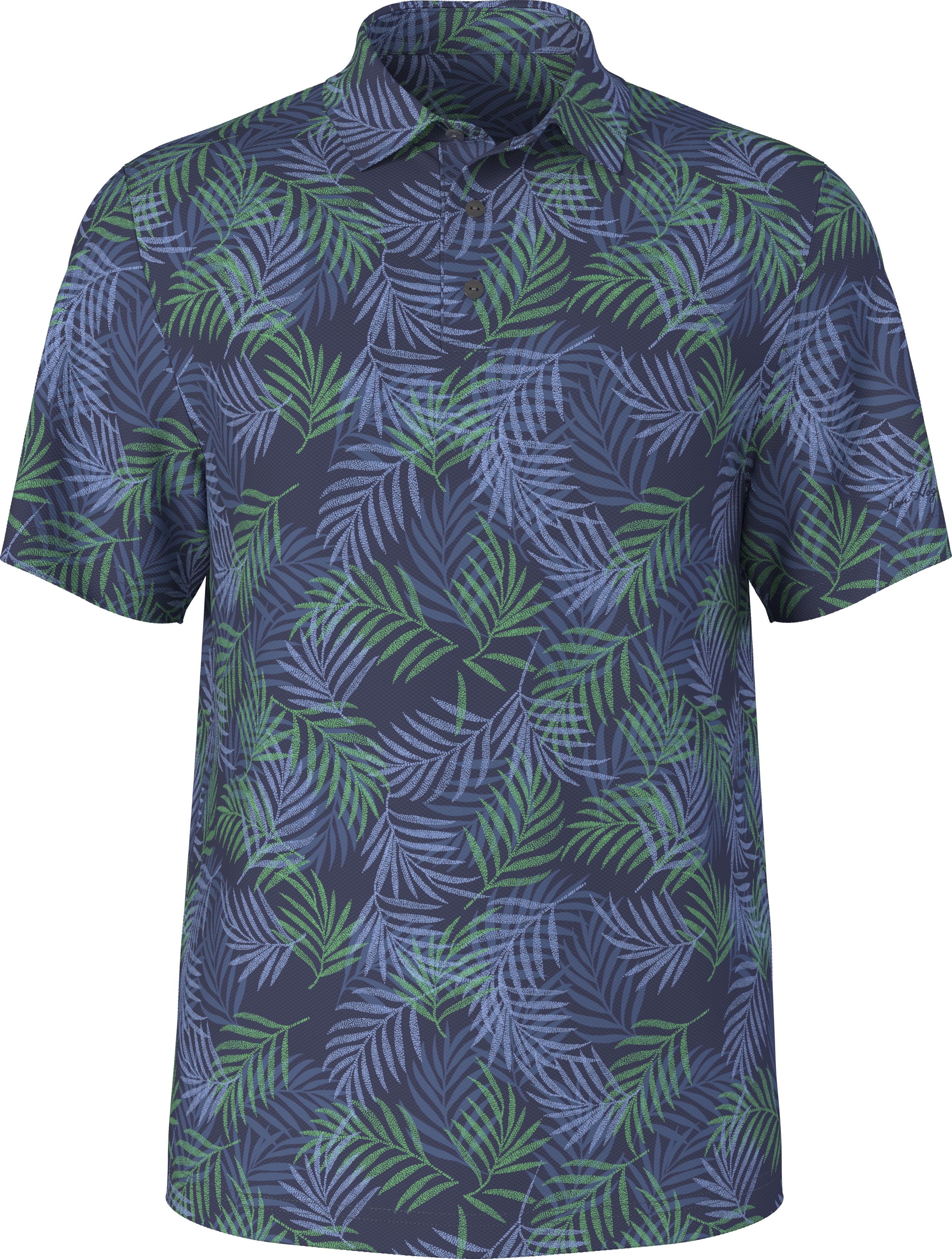 Ben Hogan Men's & Big Men's Performance Textured Multi-color Tropical Short Sleeve Polo Shirt, up to 5XL