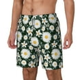 thumbnail image 2 of Balery White Daisies and Bee Mens Swim Trunks Swim Shorts for Men Quick Dry Inseam Beach Shorts with Compression Liner Pocket-XX-Large, 2 of 9