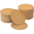 thumbnail image 1 of uxcell 100 Pcs Autocollants en Liège Ronds, 3 Pouces x 3 Pouces Feuilles de Support en Liège pour Bricolage, Marron, 1 of 5