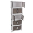 thumbnail image 1 of Stackable Storage Bins with Lid, Closet Organizers and Storage, Collapsible Storage Bins with Wheel,  Foldable Plastic Containers for Home, Office, Dorm, 1 of 7