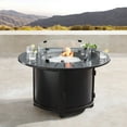 thumbnail image 3 of Oakland Living  44 in. Outdoor Aluminum Round Fire Table Set with Four Deep Seating Swivel Rocking Chair - 5 Piece, 3 of 10