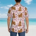 thumbnail image 7 of Cavapoo Dog Flower Men'S 3d Print Casual Button Down Shirts, Novelty Hawaiian Short Sleeves Xl, 7 of 7
