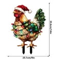 thumbnail image 2 of 2D Flat Christmas Yard Stakes, Light Up Christmas Yard Decorations with LED, Chicken Snata Gnomes Lighted Yard Stakes Outdoor Christmas Garden Stake Lawn Pathway Outdoor Decoration, 2 of 9