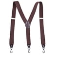 thumbnail image 2 of ZACPNCV Mens Dress Suspenders 4 Clip Elastic Design 1.4 Inch Straps X Back Adjustable for Business Suit and Casual Wear, 2 of 2