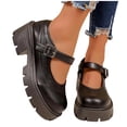 thumbnail image 4 of Chaussures de Marche pour Femmes à Talon Bas, Bout Rond, Tige, Chaussures de Confort d'Extérieur pour Femmes, Noir, 1 Pce, 4 of 9