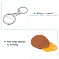 thumbnail image 4 of Unique Bargains Leather Key Fob, 4 Pack PU Leather Key Fobs Key Chain Holder for ID Key Cards, Brown, 4 of 6