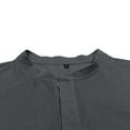 thumbnail image 7 of hotojiny Men's Henley Shirts Classic Fit Stretch Crewneck Muscle T-Shirt Half Button Gym Workout Athletic Top Summer Tees, 7 of 7