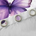 thumbnail image 4 of Manfei Kawaii Butterflies Black Out Curtains,Rustic Flower Curtains Pack of 2 (42x63 Each),White Purple Bedroom Curtains For Teens Girls,Uper Cozy Room Decor, 4 of 6
