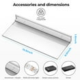 thumbnail image 3 of VST Floating Shelf with RGB Light, Work with Alexa Google Assistant App Remote Control, Handwave ON/Off, Metal Wall Mounted Light Emitting Shelves for Living Room Bathroom Bedroom, 2set, 3 of 6