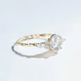 thumbnail image 4 of solitaire jewels 1.7CT Twisted Shank Oval Moissanit Engagement Ring For Women, 14K Yellow Gold, 4 of 6