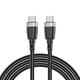 thumbnail image 1 of Seitruly Cable de carga rápida de protección de cobertura de 1/2 m 60/100 W (máx.) Cable de tipo C Cable de datos trenzado de nailon para Teléfono y Comunicación negro 1M 100W, 1 of 1
