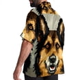 thumbnail image 3 of Pixel Dog Men's Short Sleeve Poplin Shirt, Button Down Casual Summer Beach Printed Unisex Shirt, 3 of 6