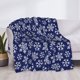 thumbnail image 3 of Fotbe Snowflakes On Dark Blue Manta de Franela con Estampado, Manta Ultrasuave para Cama, Sofá, Auto, Hipoalergénica y Antibolitas-50"x40", 3 of 6