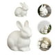 thumbnail image 3 of FELTECHELECTR 2 figuras de conejo de porcelana blanca para decorar modelos de conejitos de porcelana., 3 of 5