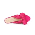 thumbnail image 4 of BLISSFUL STEP Women's Shoes Bow Chunky Heel Slip on Slide Sandals Hot Pink 5.5, 4 of 7