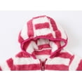 thumbnail image 3 of EQWLJWE Toddler Kids Baby Girls Boys Zipper Striped Thick Hooded Coat Warm Outwear Girls' Outerwear Holiday Clearance, 3 of 4