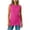 Hot Pink, variant on Kukoosong Women's Tunic Tank Tops, Side Ruched Irregular Hem Loose Fit Camisole Tops, Soft Stretchy Long Vest Shirts for Beach, Summer Casual Round Neck Sleeveless Tanks