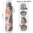 thumbnail image 3 of Modern 29oz Stainless Steel Insulated Thermos with Tea Filter, 360° Printed Travel Bottle, Leakproof BPA-Free Flask with Anti-Slip Base, 304 Inner & 201 Outer, Vacuum Cup, 3 of 6