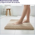 thumbnail image 4 of Tapete para Baño Bluelander de Microfibra, Antideslizante con Suela TPR, Beige, 4 of 5