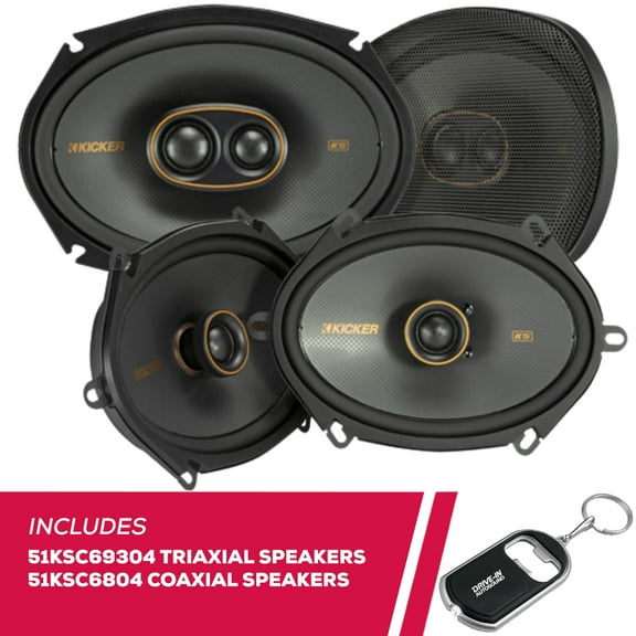 New Kicker 51KSC69304 6x9" Triaxial Speakers and 51KSC6804 6x8" Coaxial Speakers