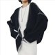 thumbnail image 2 of Cárdigan de Otoño-Invierno para Mujer, Moderno, Cálido, de Medio, con Colores Contrastantes, Informal, Talla Grande. Negro M, 2 of 10