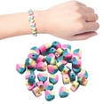 thumbnail image 4 of 100 piezas de de arcilla, regalo de moda, accesorios de corazón hechos a mano, arcilla polimérica, espaciador colorido, para manualidades y Baoblaze Colgantes de arcilla, 4 of 8