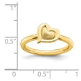 thumbnail image 5 of 925 Sterling Silver Stackable Expressions Gold-plated Heart Ring Size: 9; for Adults and Teens; for Women and Men, 5 of 5