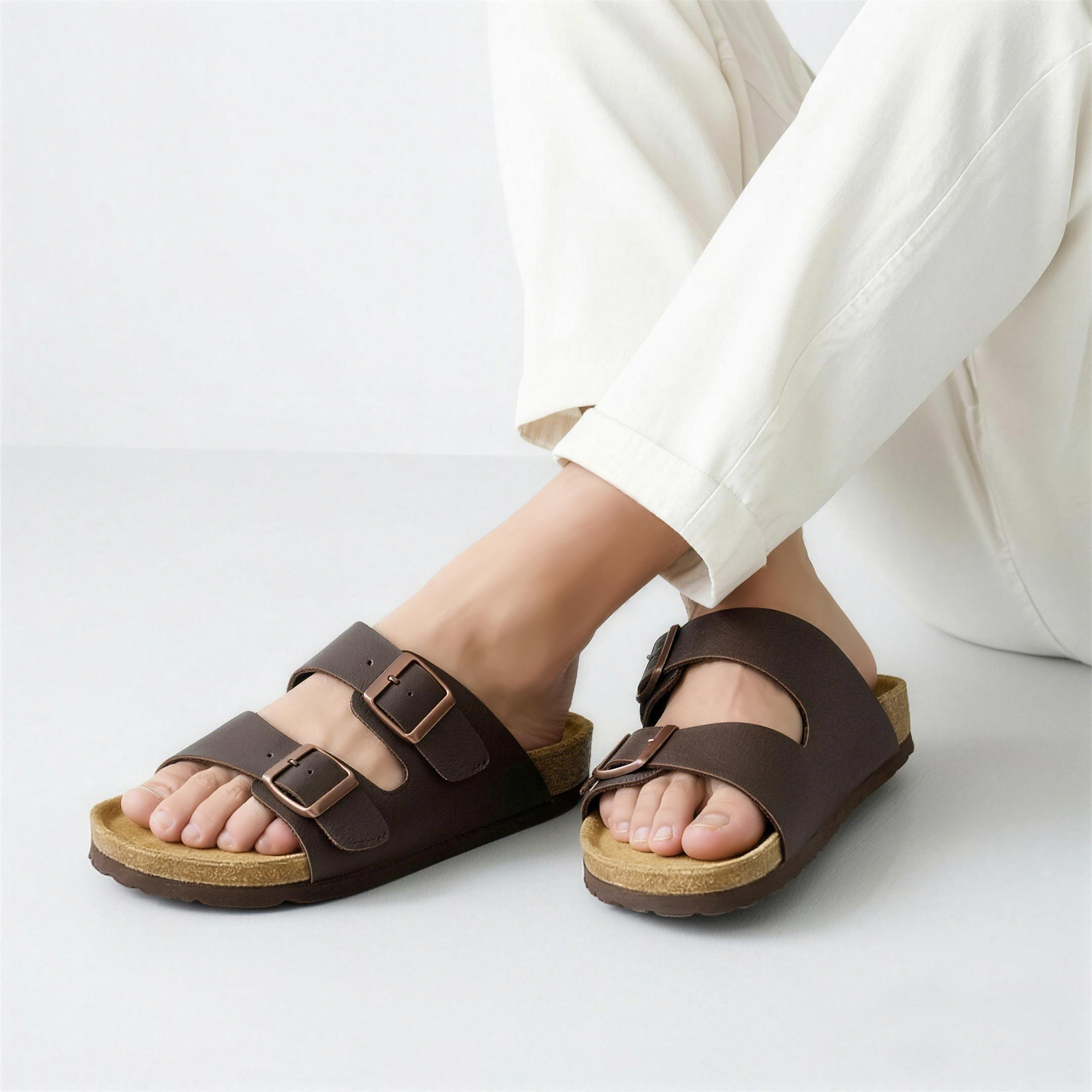 Ablanczoom Men's Cork Footbed Slide Sandals photo 2