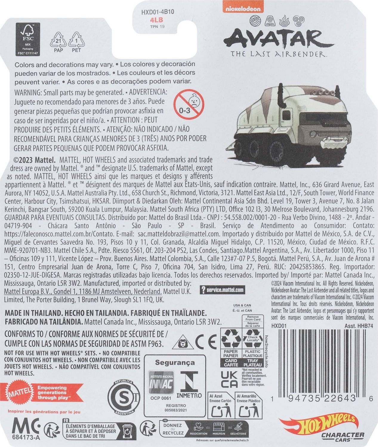 Hot Wheels Character Cars Véhicule sous licence