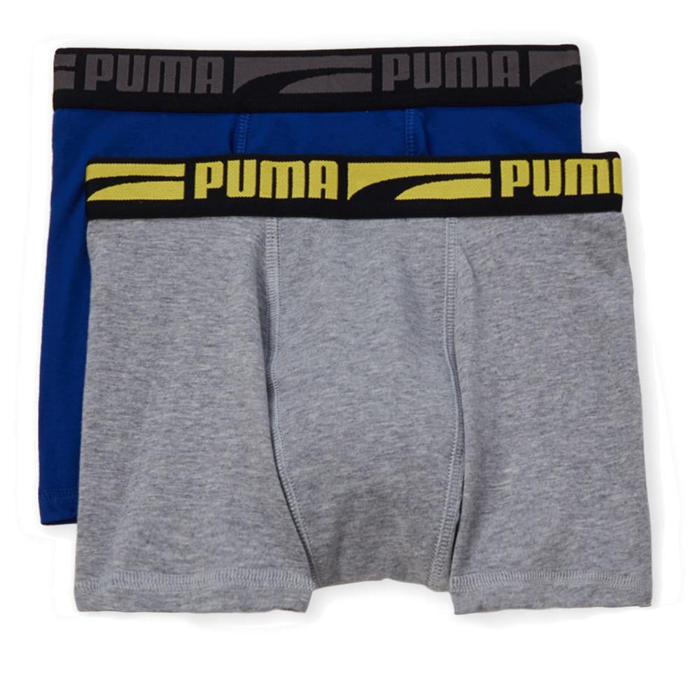 pad Verdrag Zogenaamd PUMA Boys 8-20 2-Pack Cotton Stretch Boxer Brief(Blue Large) - Walmart.com