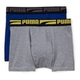 thumbnail image 1 of PUMA Boys 8-20 2-Pack Cotton Stretch Boxer Brief(Blue Large), 1 of 1