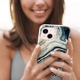 thumbnail image 3 of Compatible for iPhone 13 Case,Marble Pattern IMD Shockproof Rubber Rugged Soft TPU Silicone Drop Protective Women Girl Ultra Slim Cover.For iPhone 13,D, 3 of 6